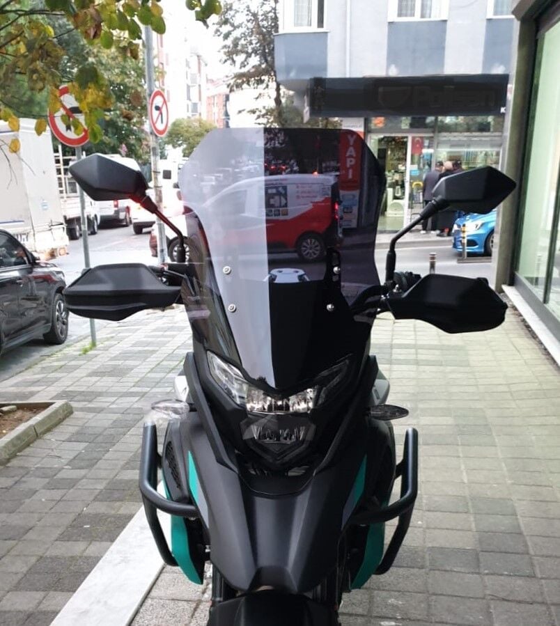 MOTOCAM Kove 510 X Ön Cam 2024-2026 Model 53cm Siyah Renkli 4mm