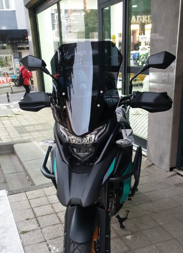 MOTOCAM Kove 510 X Ön Cam 2024-2026 Model 53cm Siyah Renkli 4mm