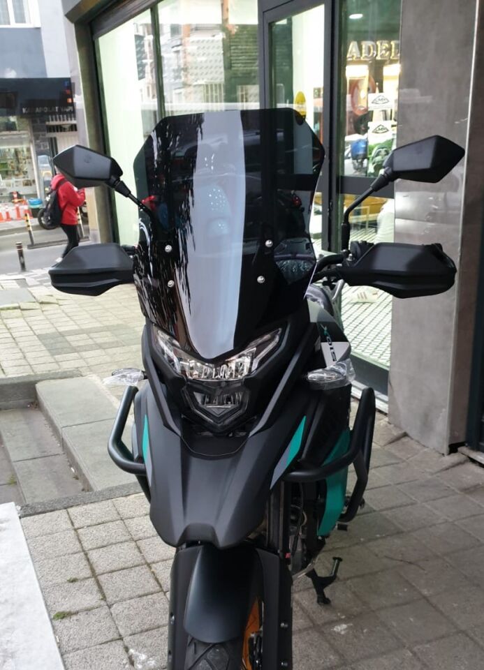 MOTOCAM Kove 510 X Ön Cam 2024-2026 Model 53cm Siyah Renkli 4mm