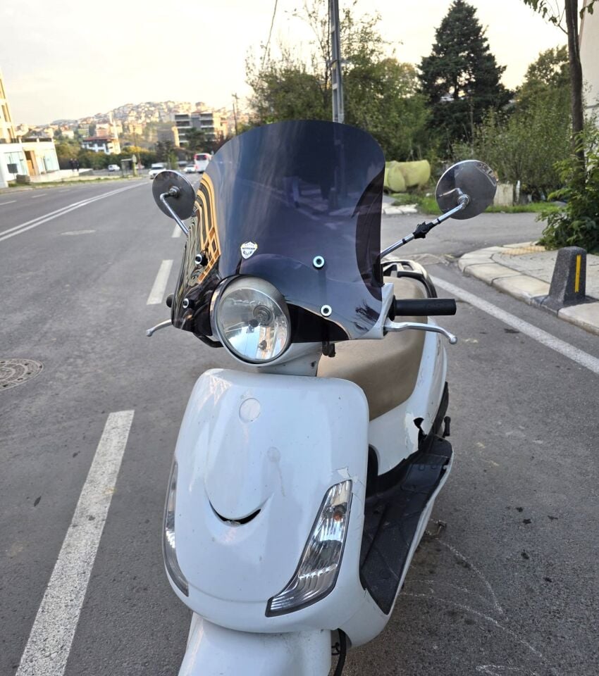 MOTOCAM SYM Fiddle II 125 Ön Cam 2008-2016 Model 44cm Siyah Renkli APARATSIZ