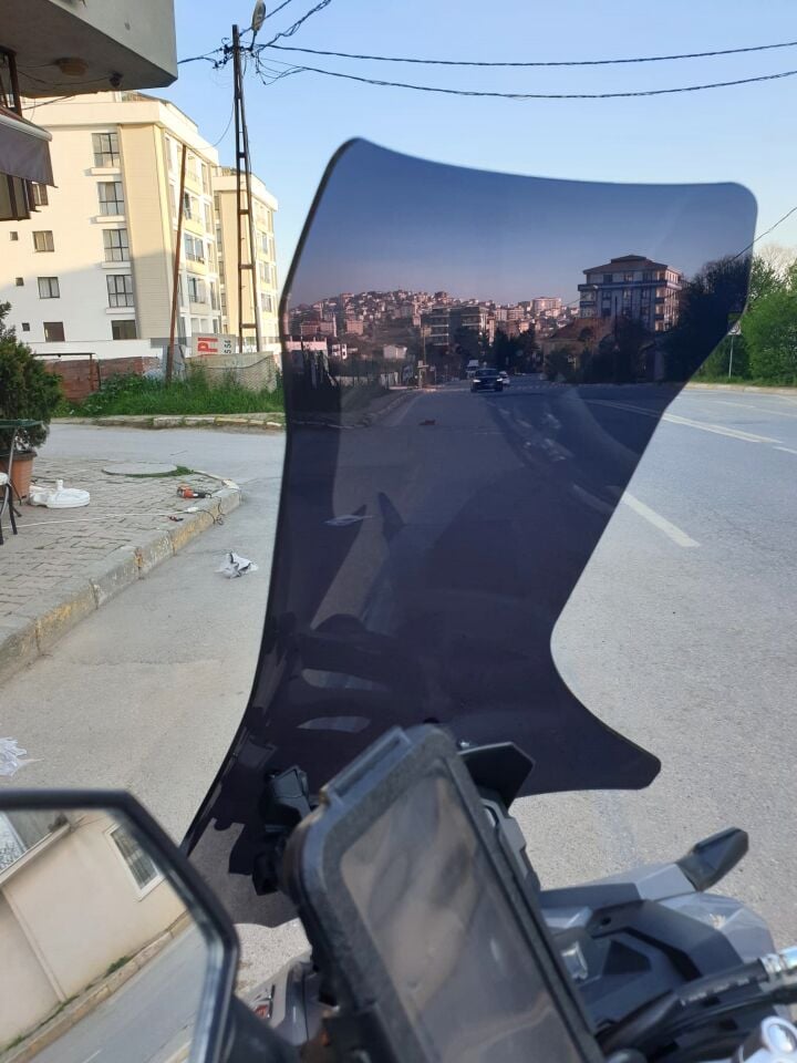 MOTOCAM Kral Arneb 150 Ön Cam 2023-2026 Model 78cm Siyah Renkli 4mm UZUN