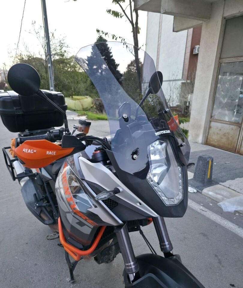 MOTOCAM KTM 1050 Ön Cam 2008-2017 Model 56cm Füme Renkli 4mm