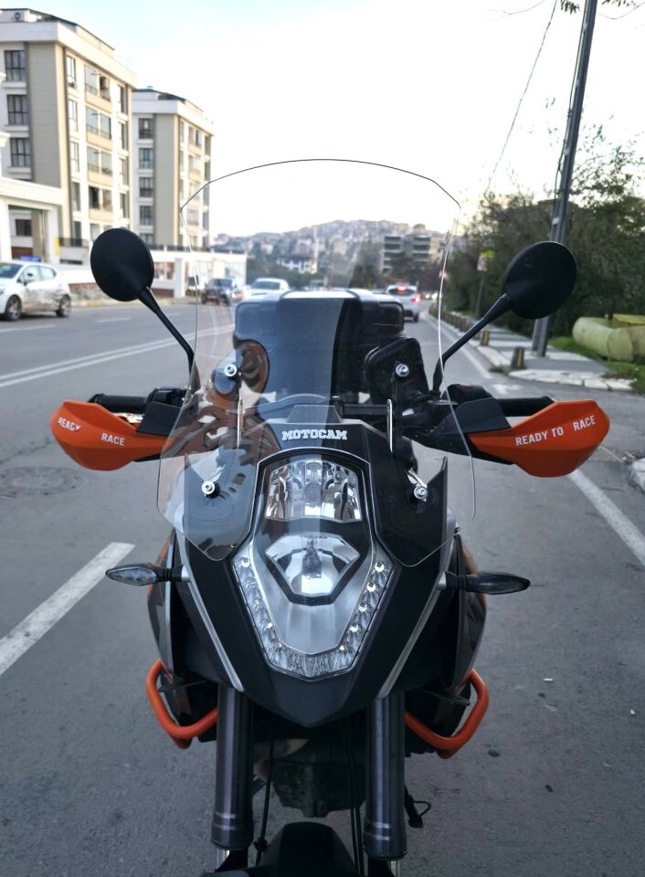 MOTOCAM KTM 1050 Ön Cam 2008-2017 Model 56cm Şeffaf Renkli 4mm