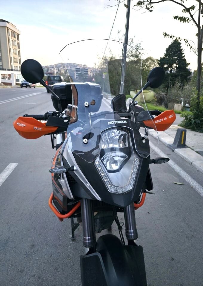 MOTOCAM KTM 1050 Ön Cam 2008-2017 Model 56cm Şeffaf Renkli 4mm