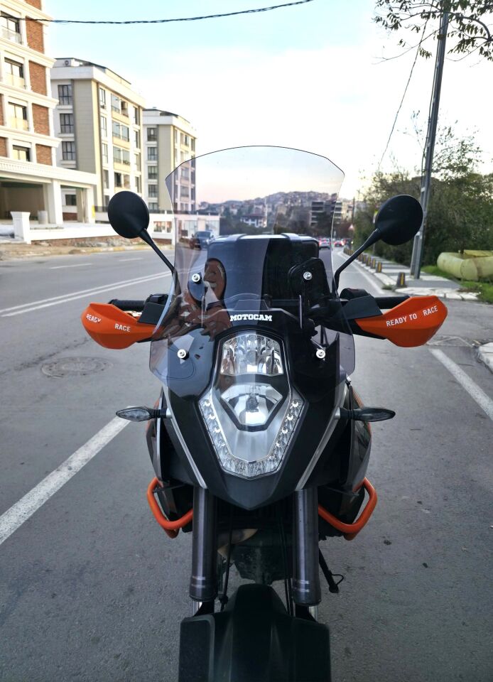 MOTOCAM KTM 1090 Ön Cam 2008-2017 Model 56cm Füme Renkli 4mm