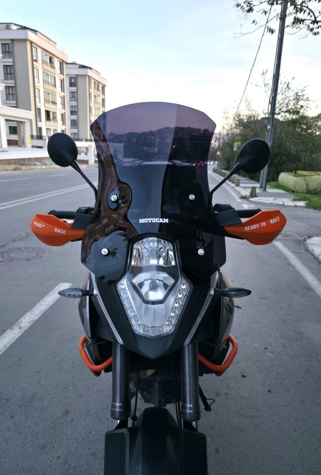 MOTOCAM KTM 1090 Ön Cam 2008-2017 Model 56cm Siyah Renkli 4mm