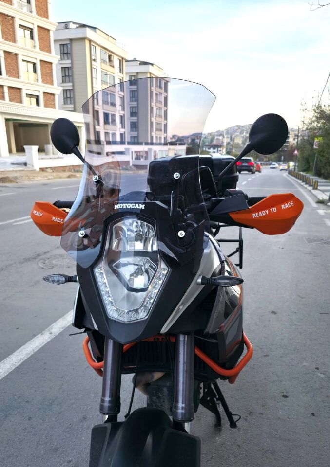 MOTOCAM KTM 1190 Ön Cam 2008-2017 Model 56cm Füme Renkli 4mm