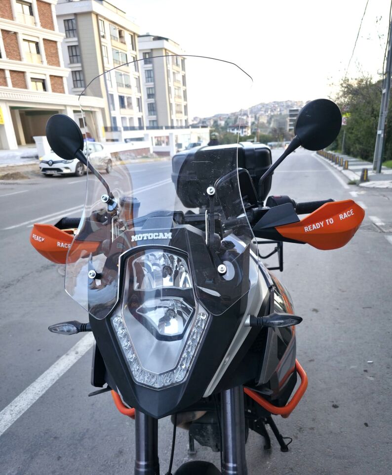 MOTOCAM KTM 1190 Ön Cam 2008-2017 Model 56cm Şeffaf Renkli 4mm