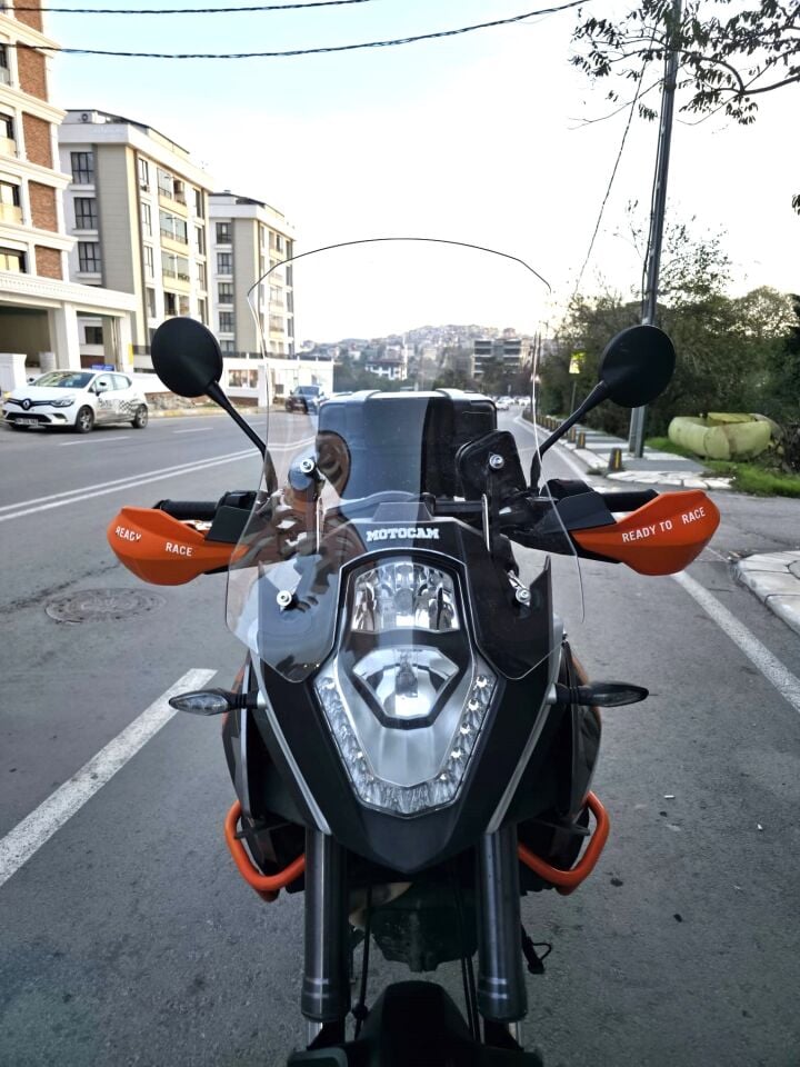 MOTOCAM KTM 1190 Ön Cam 2008-2017 Model 56cm Şeffaf Renkli 4mm