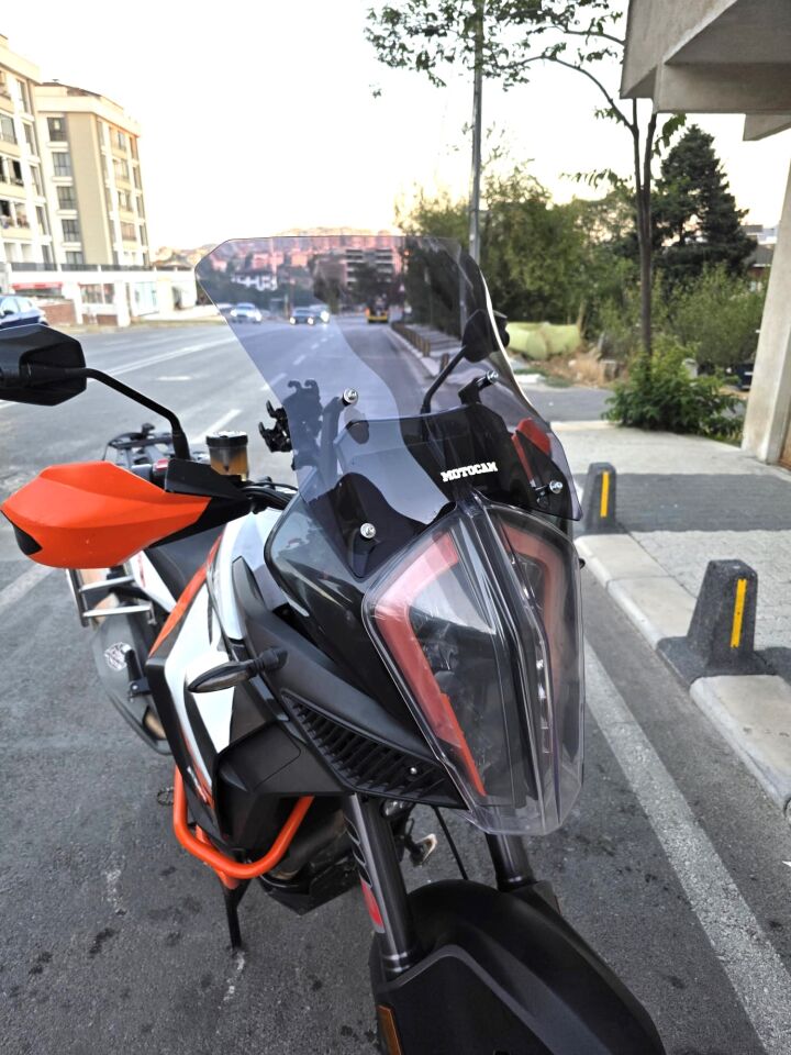 MOTOCAM KTM 1290 Super Adventure Ön Cam 2017-2020 Model 43cm Füme Renkli 4mm