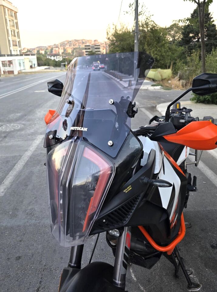 MOTOCAM KTM 1290 Super Adventure Ön Cam 2017-2020 Model 43cm Füme Renkli 4mm