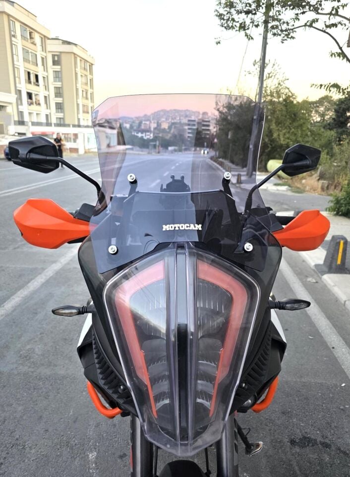 MOTOCAM KTM 1290 Super Adventure Ön Cam 2017-2020 Model 43cm Füme Renkli 4mm