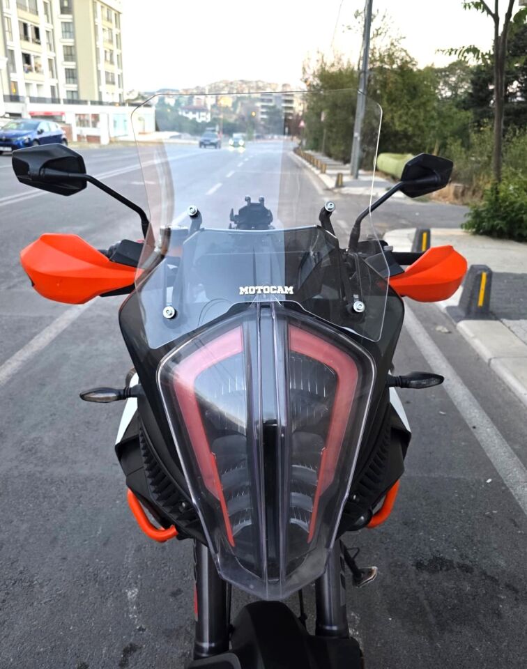 MOTOCAM KTM 1290 Super Adventure Ön Cam 2017-2020 Model 43cm Şeffaf Renkli 4mm