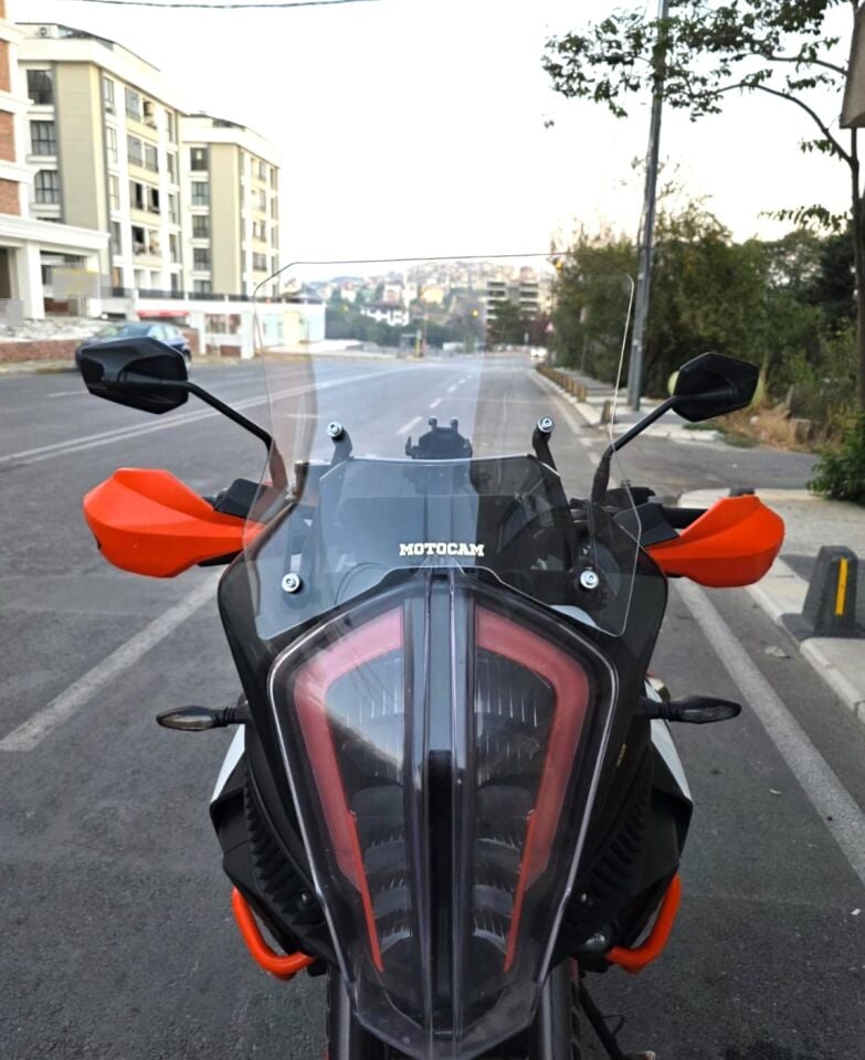 MOTOCAM KTM 1290 Super Adventure Ön Cam 2017-2020 Model 43cm Şeffaf Renkli 4mm