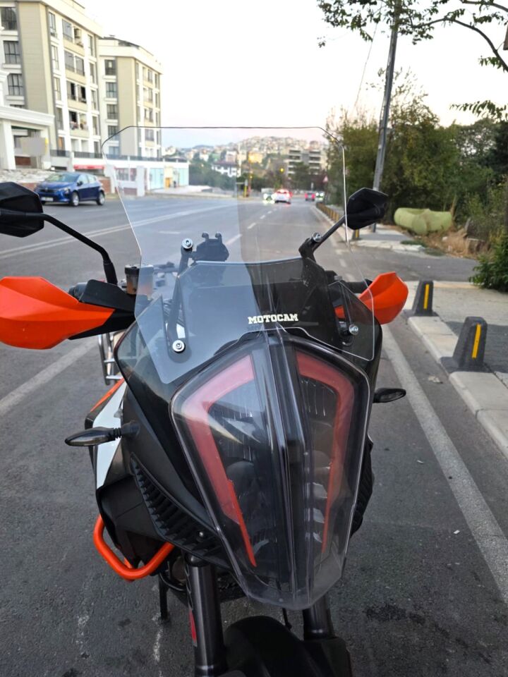 MOTOCAM KTM 1290 Super Adventure Ön Cam 2017-2020 Model 43cm Şeffaf Renkli 4mm