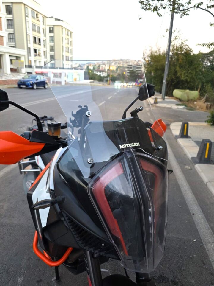 MOTOCAM KTM 1290 Super Adventure Ön Cam 2017-2020 Model 43cm Şeffaf Renkli 4mm