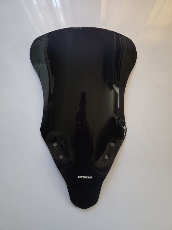 MOTOCAM CF Moto 250 SR Ön Cam 2020-2025 Model 57cm Siyah Renkli 4mm