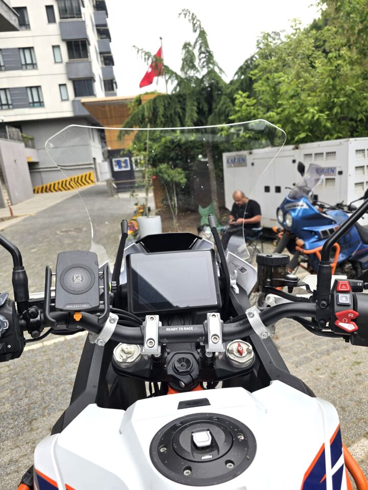 MOTOCAM KTM 1290 Super Adventure Ön Cam 2021-2026 Model 41cm Şeffaf Renkli