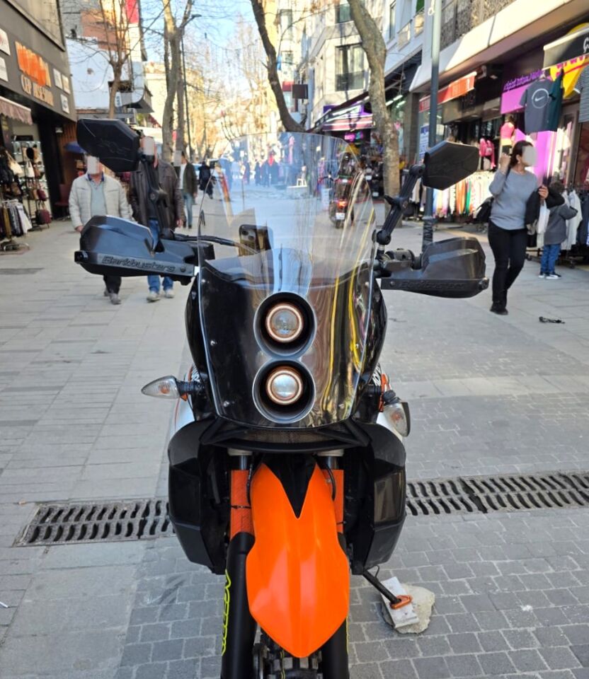 MOTOCAM KTM 950-990 Adventure KİT RALLY  Ön Cam 2006-2013 Model 51cm Şeffaf Renkli 4mm