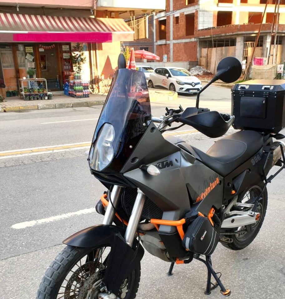 MOTOCAM KTM 990 Adventure Ön Cam 2015-2018 Model 52cm Siyah Renkli 4mm
