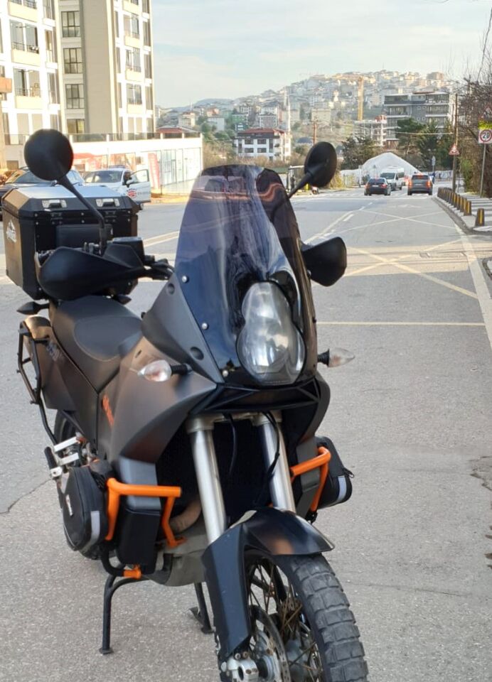 MOTOCAM KTM 990 Adventure Ön Cam 2015-2018 Model 52cm Siyah Renkli 4mm