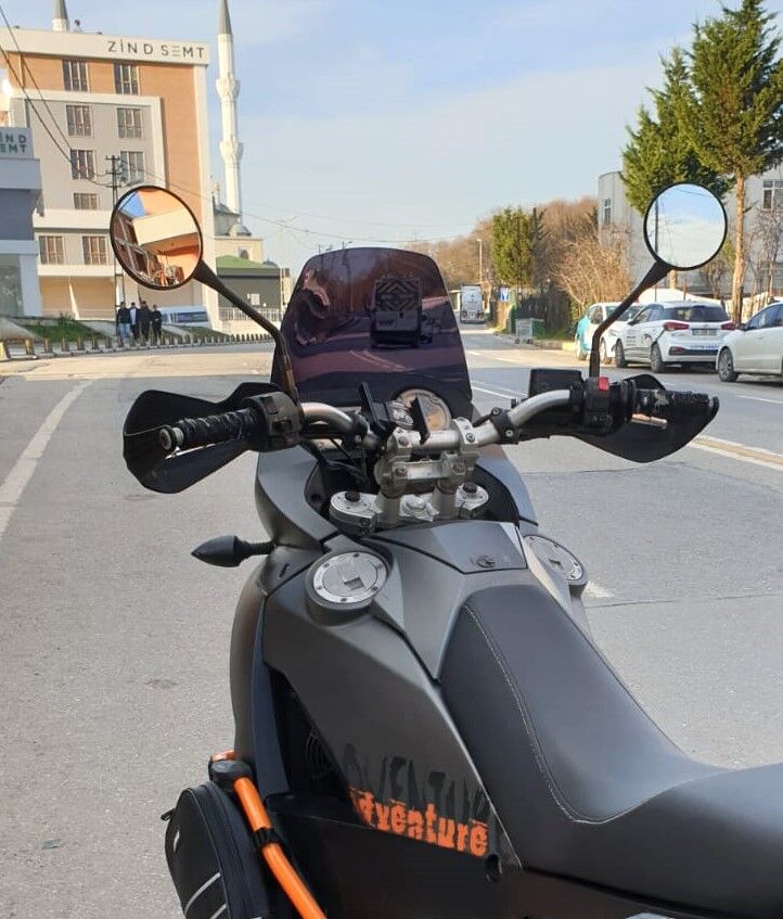 MOTOCAM KTM 990 Adventure Ön Cam 2015-2018 Model 52cm Siyah Renkli 4mm