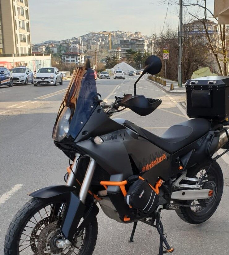 MOTOCAM KTM 990 Adventure Ön Cam 2015-2018 Model 52cm Siyah Renkli 4mm