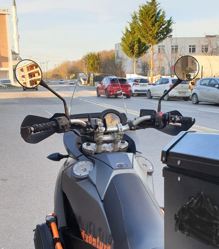 MOTOCAM KTM 990 Adventure Ön Cam 2015-2018 Model 52cm Şeffaf Renkli 4mm