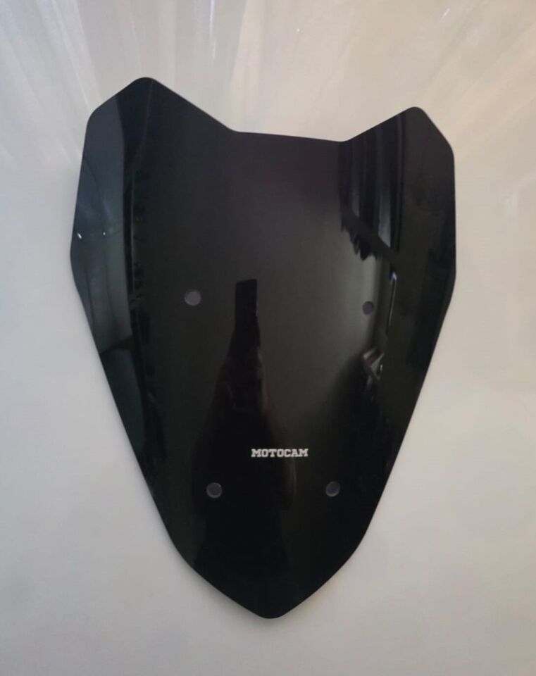 MOTOCAM CF Moto 650 MT Ön Cam 2016-2026 Model 40cm Siyah Renkli 4mm