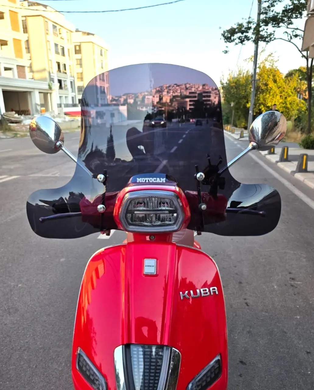 MOTOCAM Kuba Bevely Ön Cam 2022-2026 Model 37cm Siyah Renkli 4mm Elcikli APARATSIZ