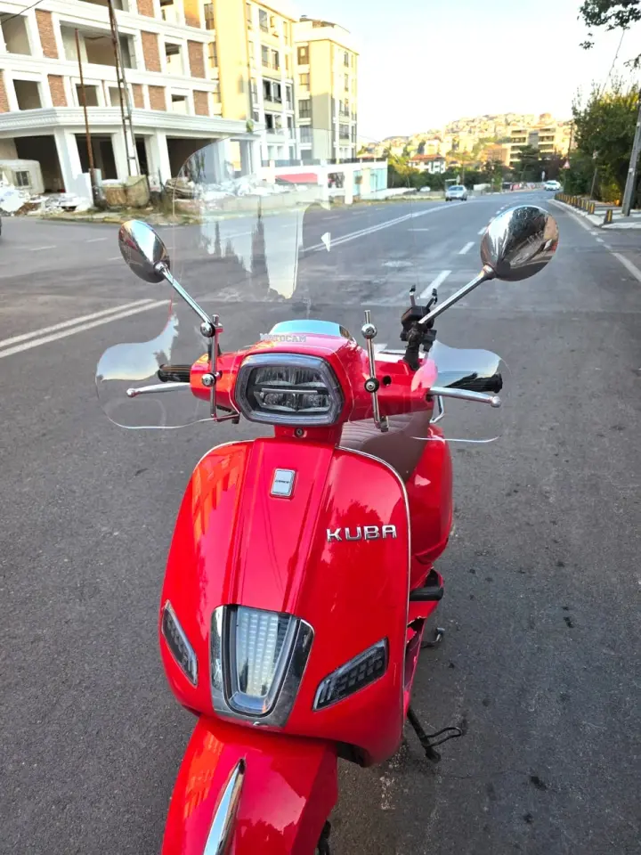 MOTOCAM Kuba Bevely Ön Cam 2022-2026 Model 37cm Şeffaf Renkli 4mm Elcikli APARATSIZ