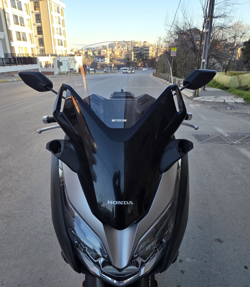 MOTOCAM Honda Forza Ön Cam 2018-2020 Model 47cm Şeffaf Renkli 4mm ORİJİNAL BOYLU