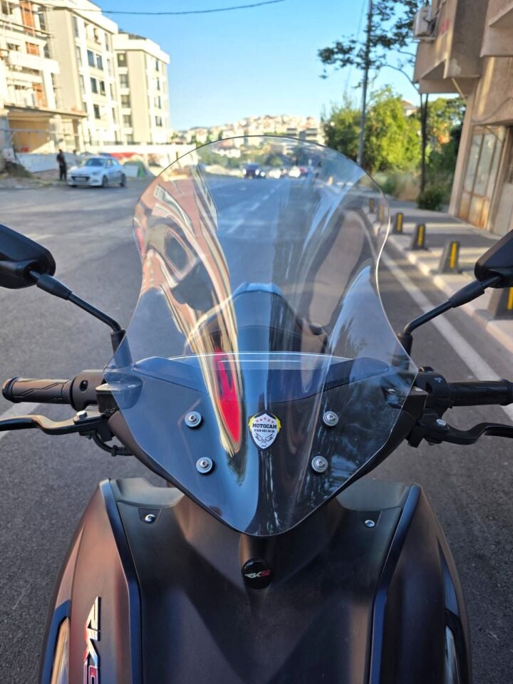 MOTOCAM Volta Revolt RSX3 Ön Cam 2022-2026 Model 43cm Şeffaf Renkli SPORTİF