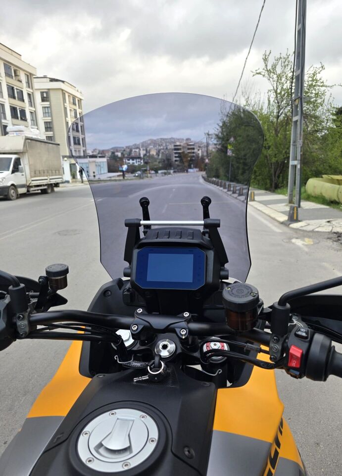 MOTOCAM Moto Guzzi Stelvio Ön Cam 2024-2026 Model 57cm Füme Renkli 4mm