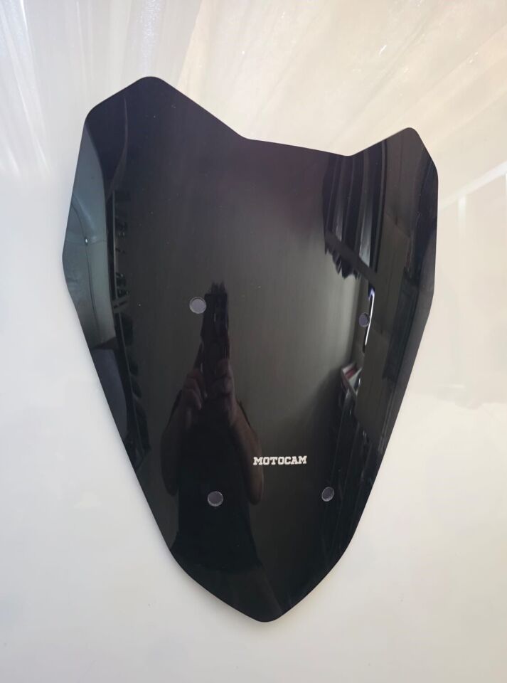 MOTOCAM CF Moto 700 MT Ön Cam 2023-2026 Model 40cm Siyah Renkli 4mm