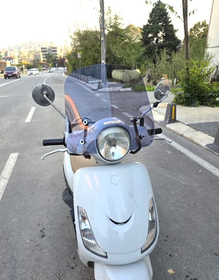 MOTOCAM SYM Fiddle III 125 Ön Cam 2016-2022 Model 44cm Füme Renkli APARATSIZ