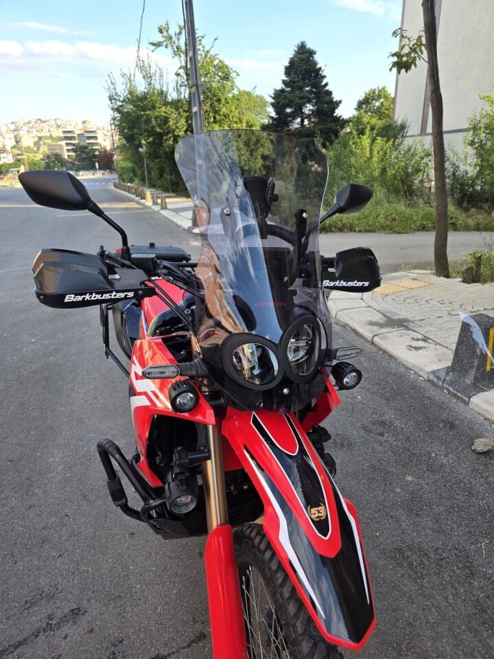 MOTOCAM Honda CRF 300 Rally Ön Cam 2017-2026-2026 Model 56cm Füme Renkli 4mm