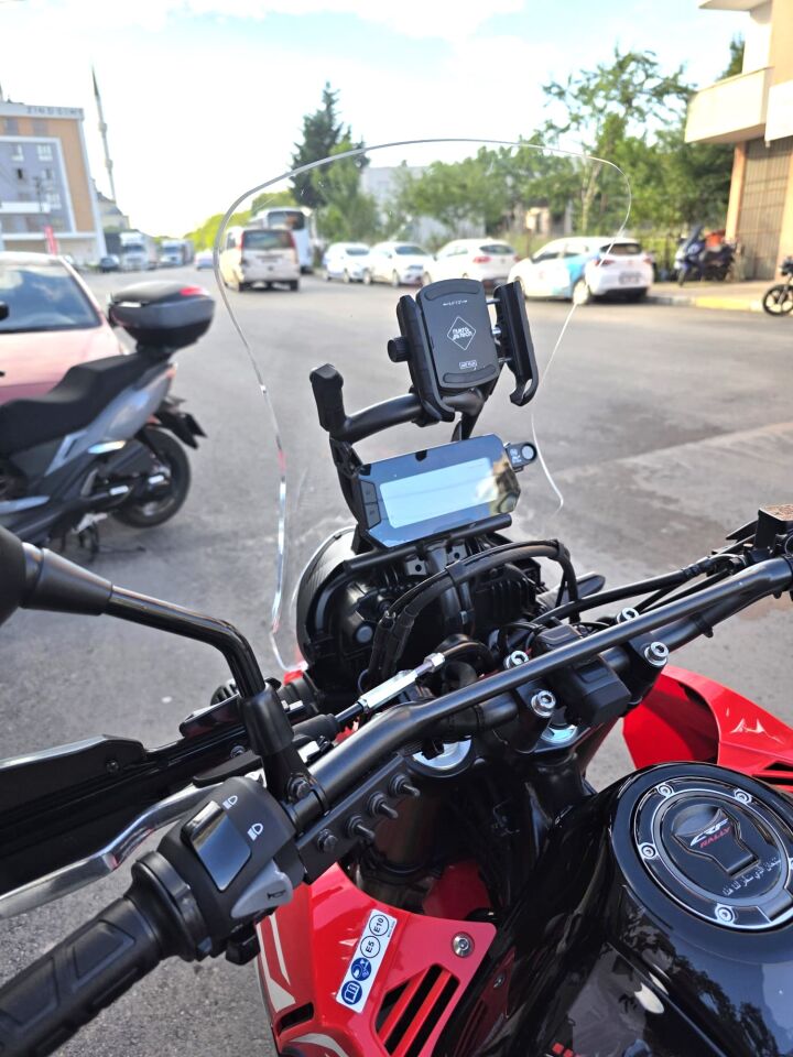 MOTOCAM Honda CRF 300 Rally Ön Cam 2017-2026-2026 Model 56cm Şeffaf Renkli 4mm