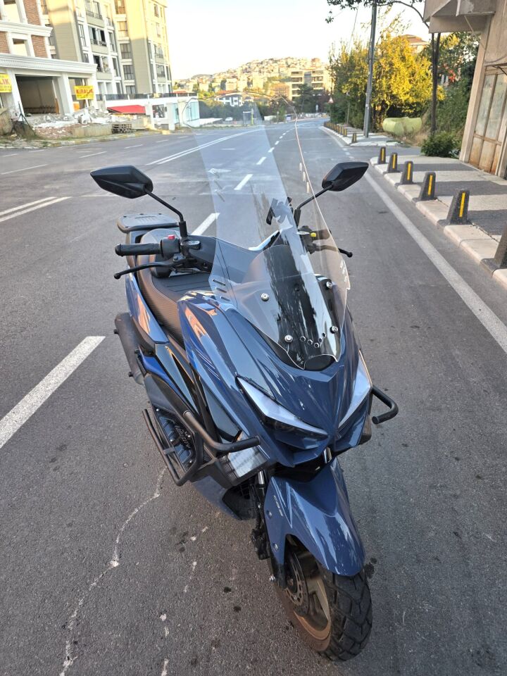 MOTOCAM Küba Newcity 125 Ön Cam 2023-2026 Model 75cm Şeffaf Renkli 4mm UZUN