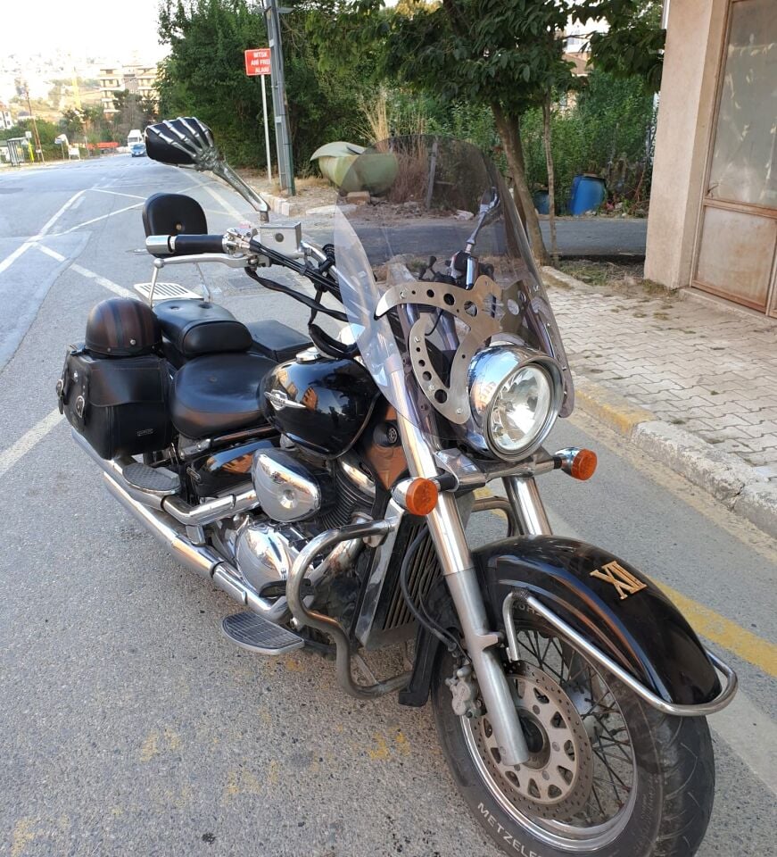 MOTOCAM Suzuki C 800 Ön Cam 2004-2016 Model 61cm Füme Renkli 4mm APARATSIZDIR