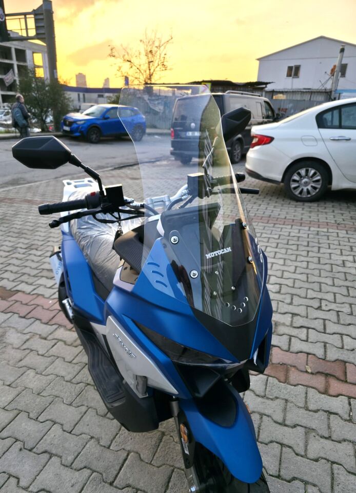 MOTOCAM Volta Revolt RSX7 Ön Cam 2022-2026 Model 65cm Şeffaf Renkli 4mm