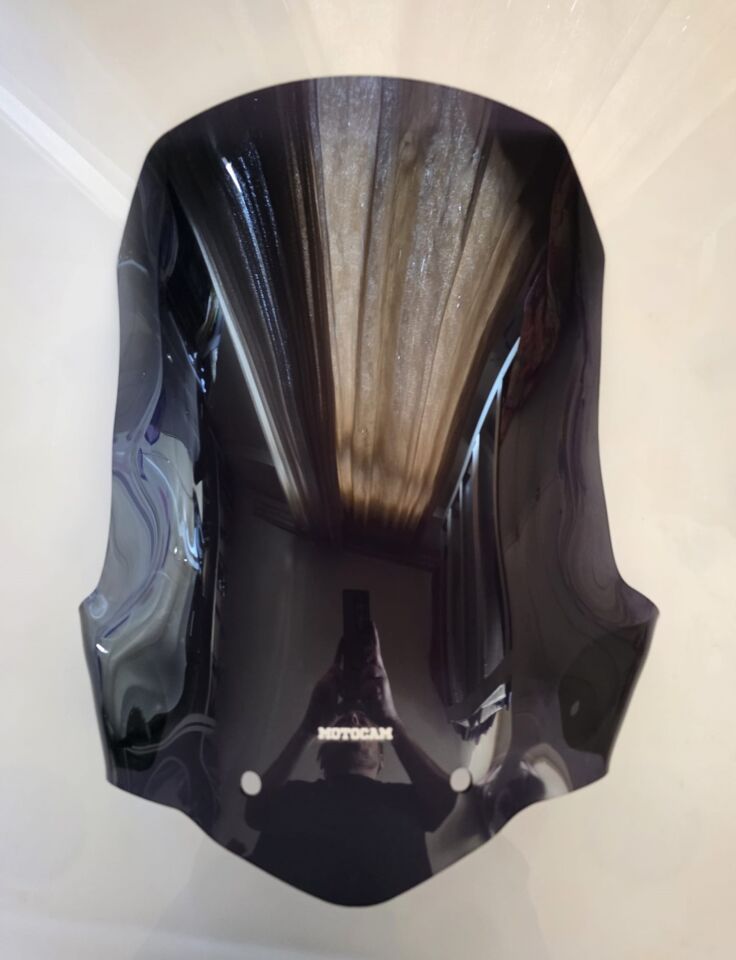 MOTOCAM Triumph Tiger 800 XC Ön Cam 2010-2017 Model 59cm Siyah Renkli 4mm