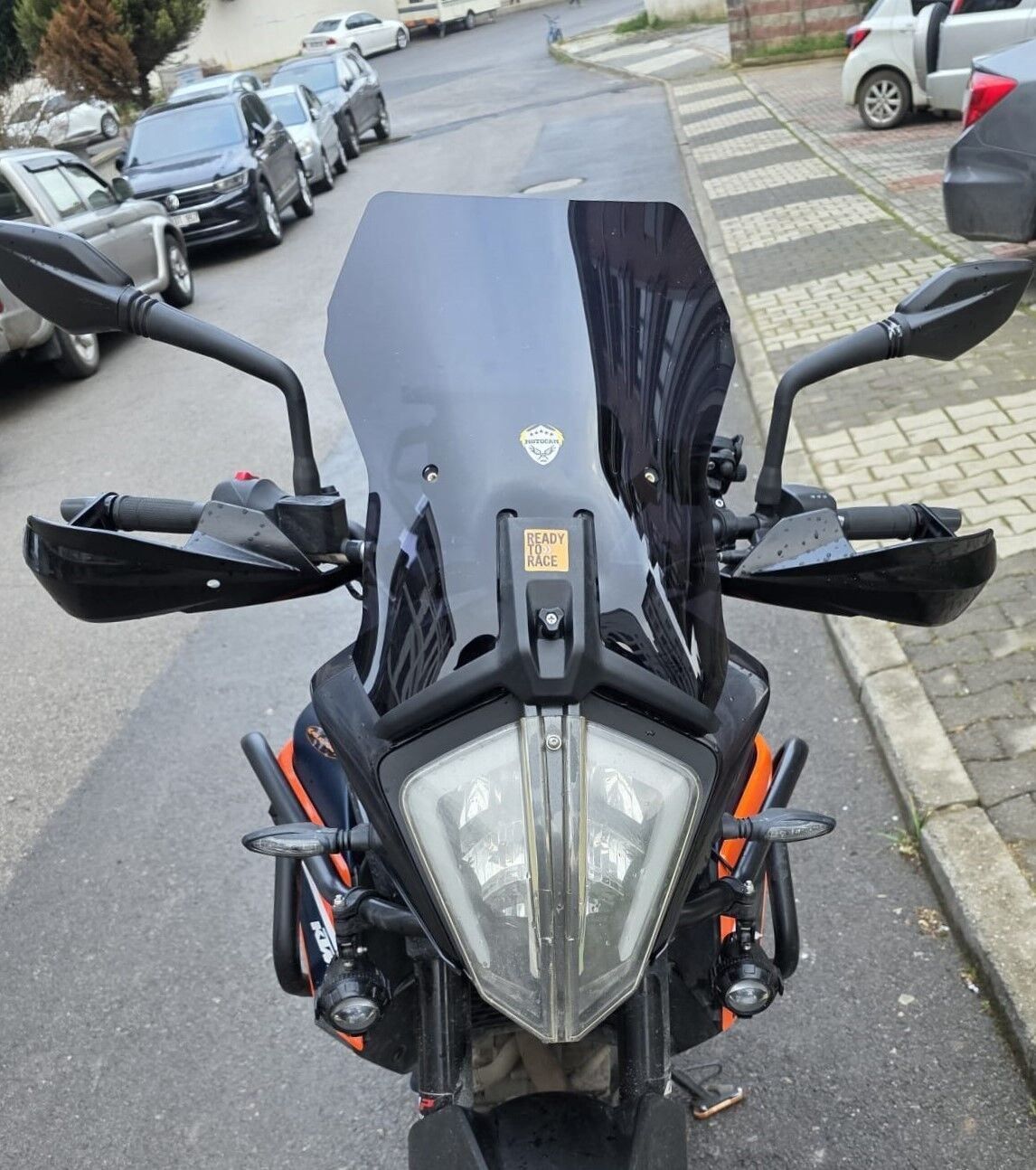 MOTOCAM KTM 390 Adventure Ön Cam 2020-2024 Model 44cm Siyah Renkli APARATSIZDIR