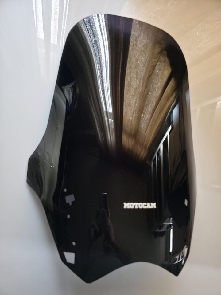 MOTOCAM Yamaha FJR 1300 Ön Cam 2012-2020 Model 64cm Siyah Renkli 4mm