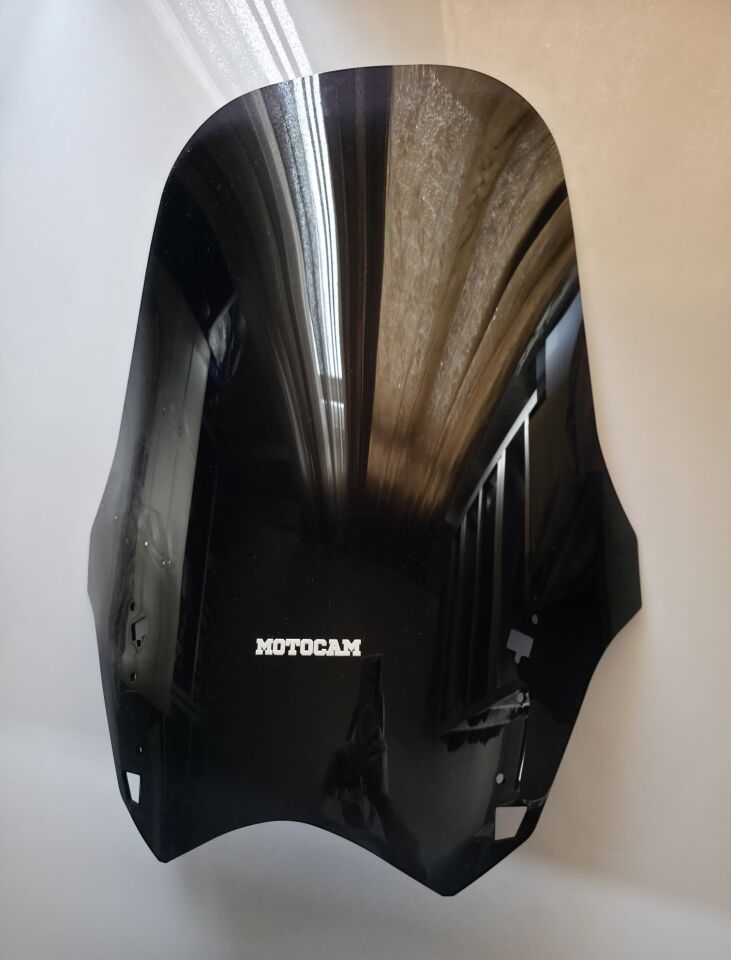 MOTOCAM Yamaha FJR 1300 Ön Cam 2012-2020 Model 64cm Siyah Renkli 4mm