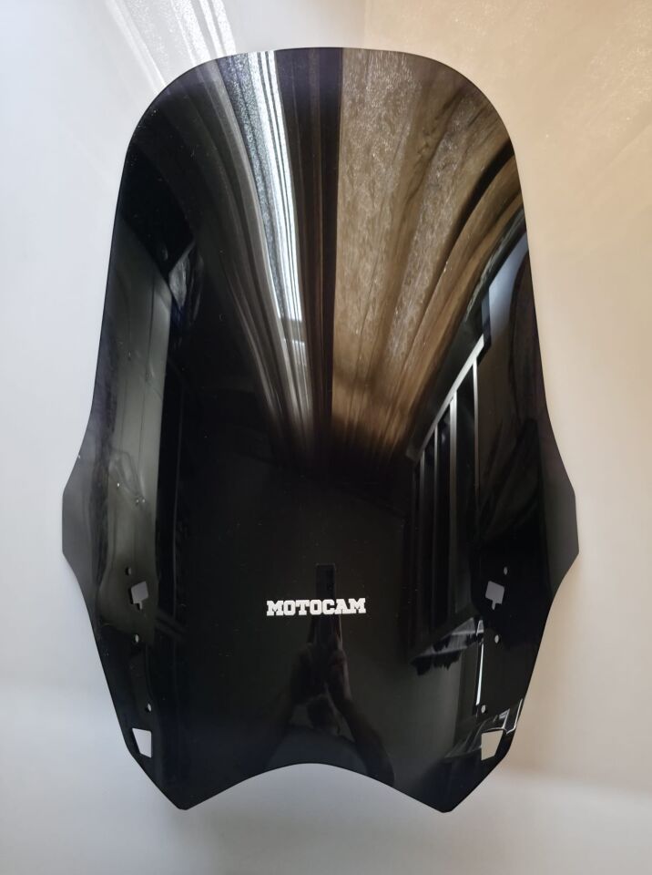 MOTOCAM Yamaha FJR 1300 Ön Cam 2012-2020 Model 64cm Siyah Renkli 4mm