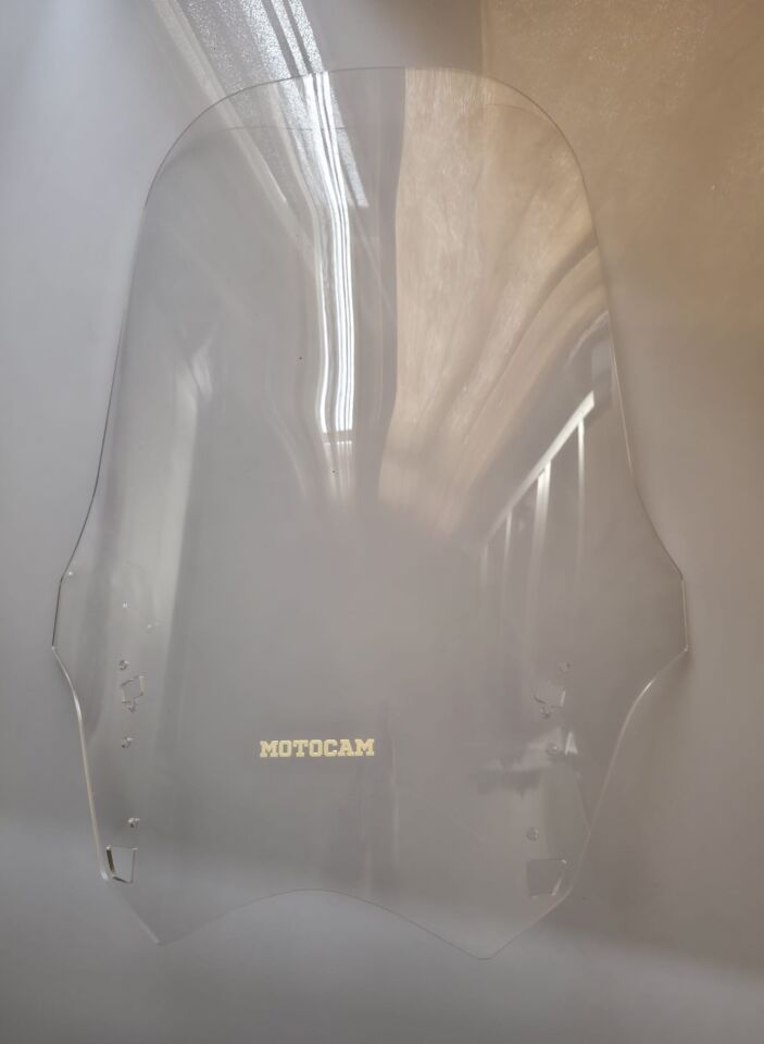 MOTOCAM Yamaha FJR 1300 Ön Cam 2012-2020 Model 64cm Şeffaf Renkli 4mm