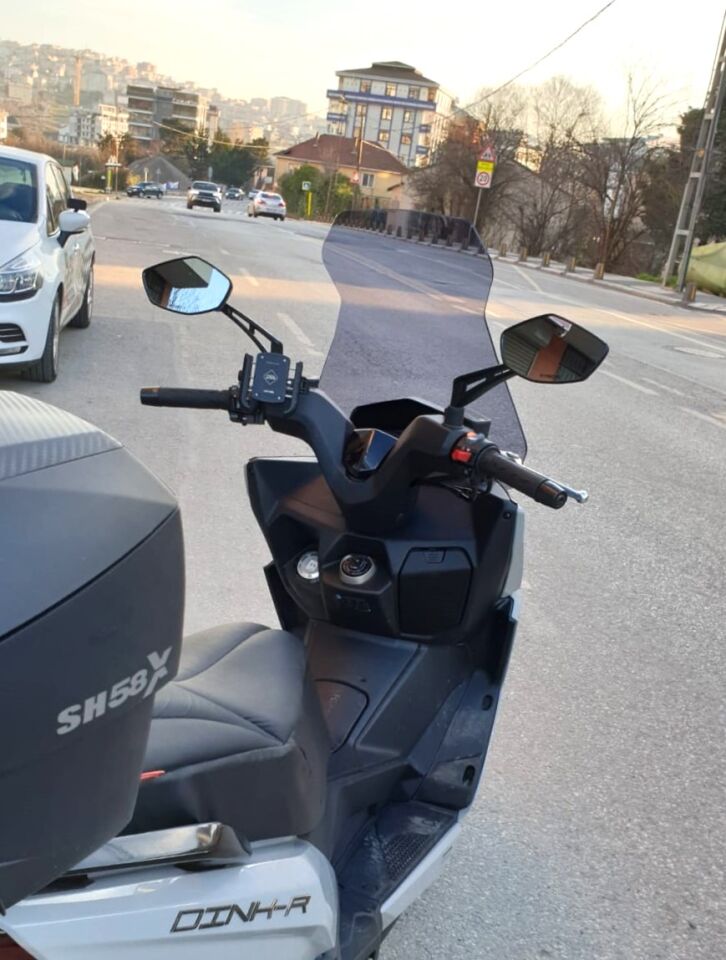MOTOCAM Kymco Dink R 150 Ön Cam 2023-2026 Model 68cm Füme Renkli 4mm