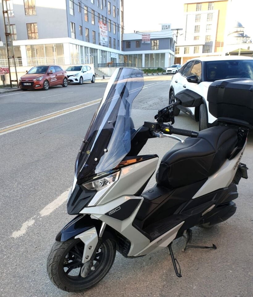 MOTOCAM Kymco Dink R 150 Ön Cam 2023-2026 Model 68cm Füme Renkli 4mm