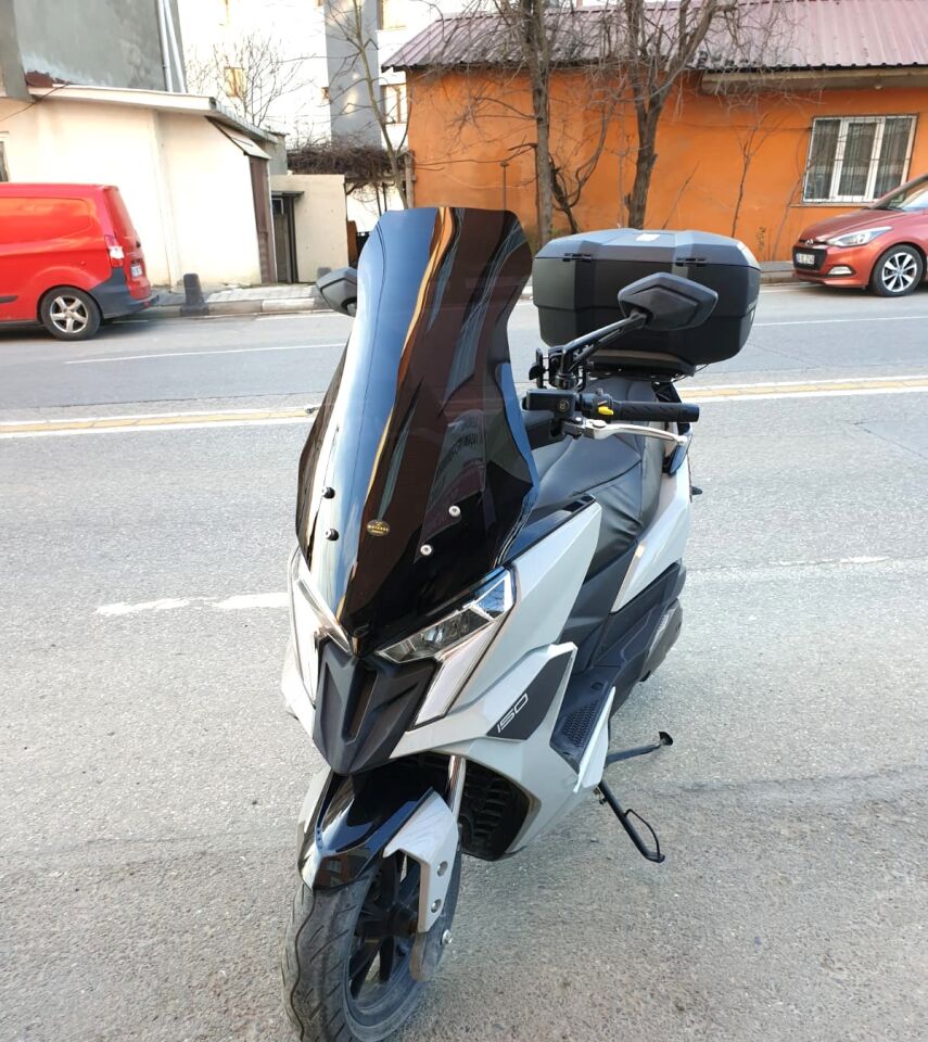 MOTOCAM Kymco Dink R 150 Ön Cam 2023-2026 Model 77cm Siyah Renkli 4mm